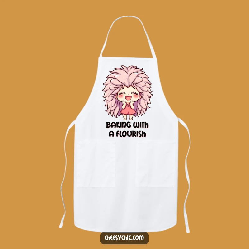 Funny Giggling Wig Character Apron: Cook with Uncontrollable Laughter