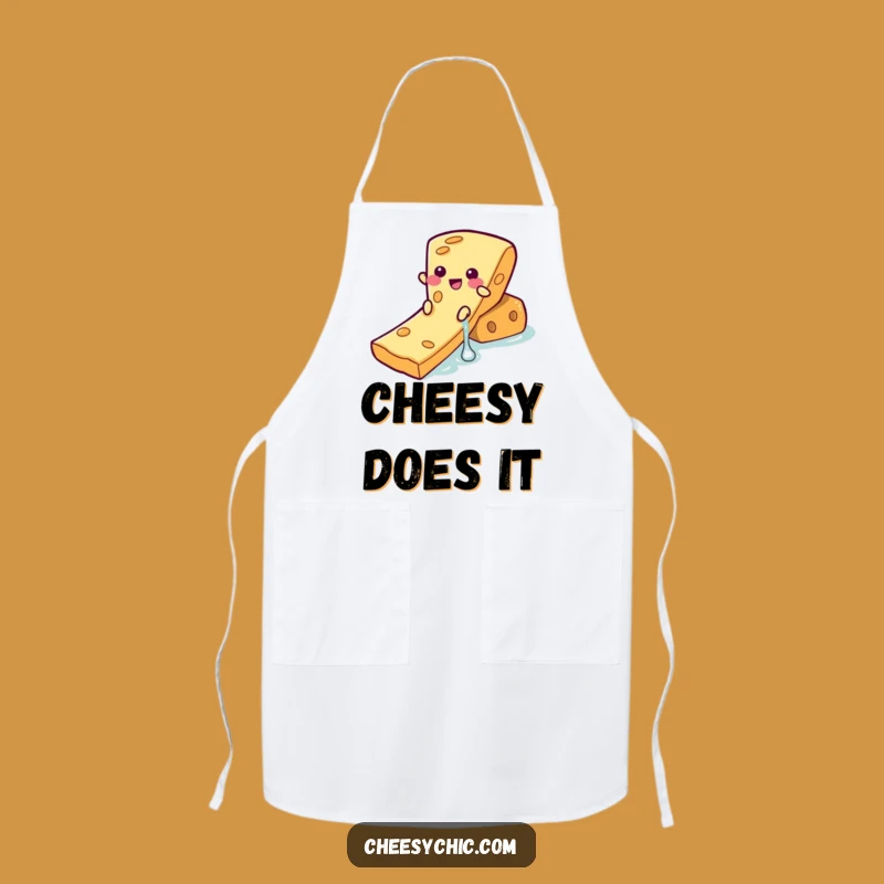 Funny Cheese Waterslide Apron: Kitchen Fun for Foodie Chefs