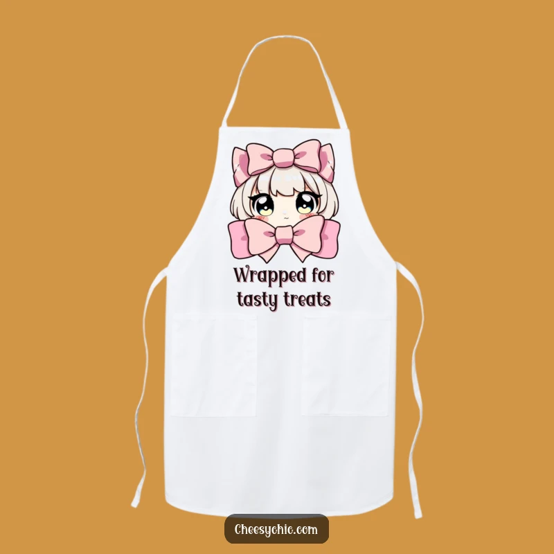 Funny Peeking Bow Chef Apron - Hilarious Kitchenwear for the Playful Cook