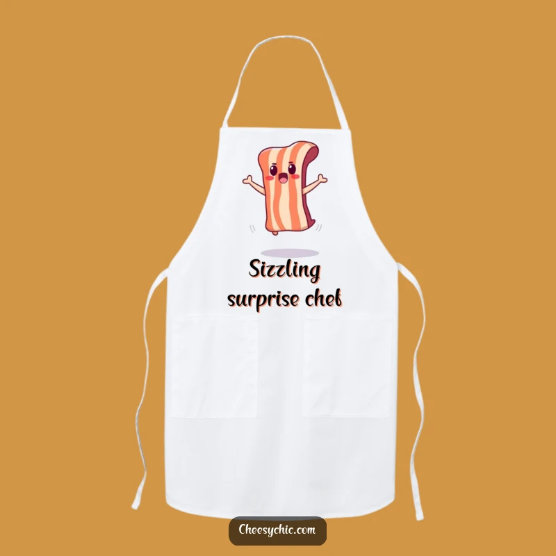 Funny Surprised Bacon Apron: Cook With a Jump of Flavor
