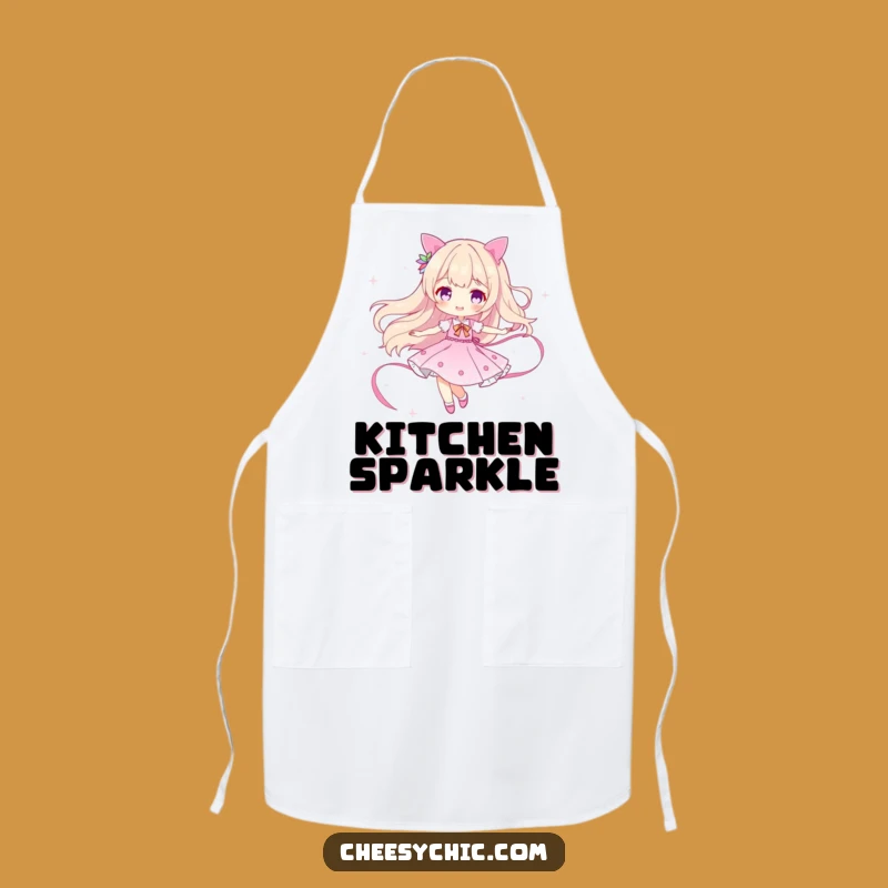 Funny Sparkle Twirler Apron: Cook Up Magic with Humorous Style