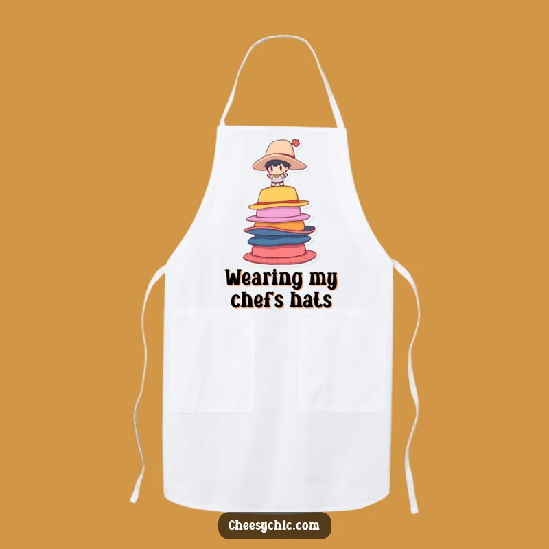 Funny Kitchen Apron: Chef Balancing Hats - Ideal Funny Gift