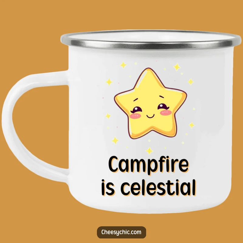 Durable Funny Giggling Star Camping Mug - Sip Sparkle Under the Stars
