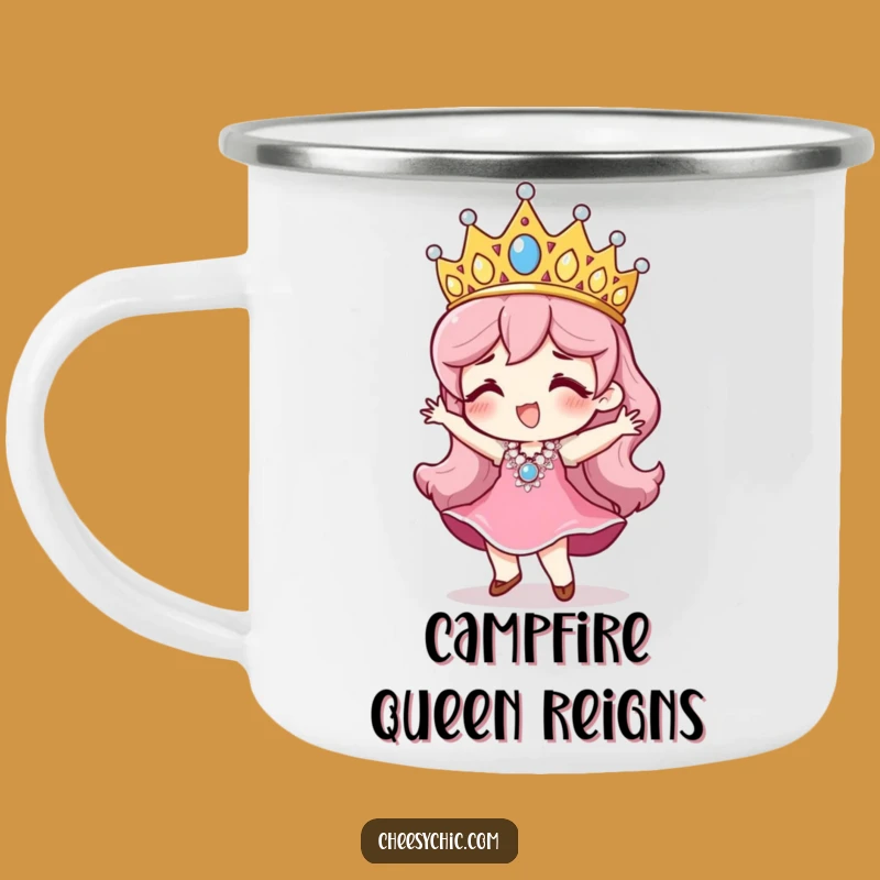 Funny Tiara Dancer Camping Mug: Sequined Sparkle, Outdoor Humorous Gift