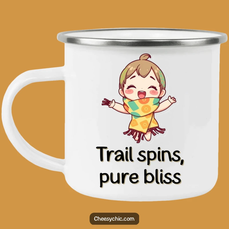 Funny Patterned Scarf Camp Mug - Hilarious Outdoor Companion for Joyful Adventurers