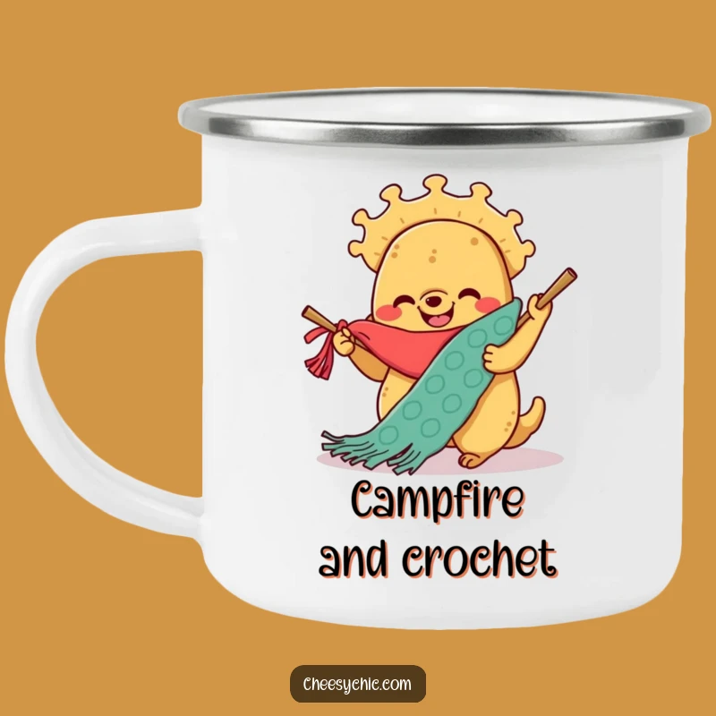 Funny Taco Knitting Camping Mug: Enjoy Your Brews with a Hilarious Crafty Taco