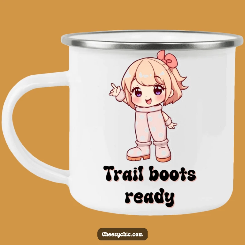 Funny Polka Dot Boots Camping Mug: Adventure & Style for the Trail