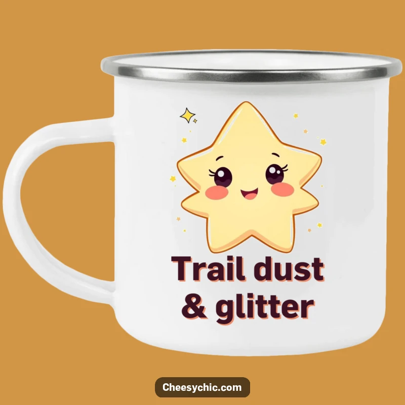 Funny Star Glitter Camping Mug, a Durable and Hilarious Outdoor Companion