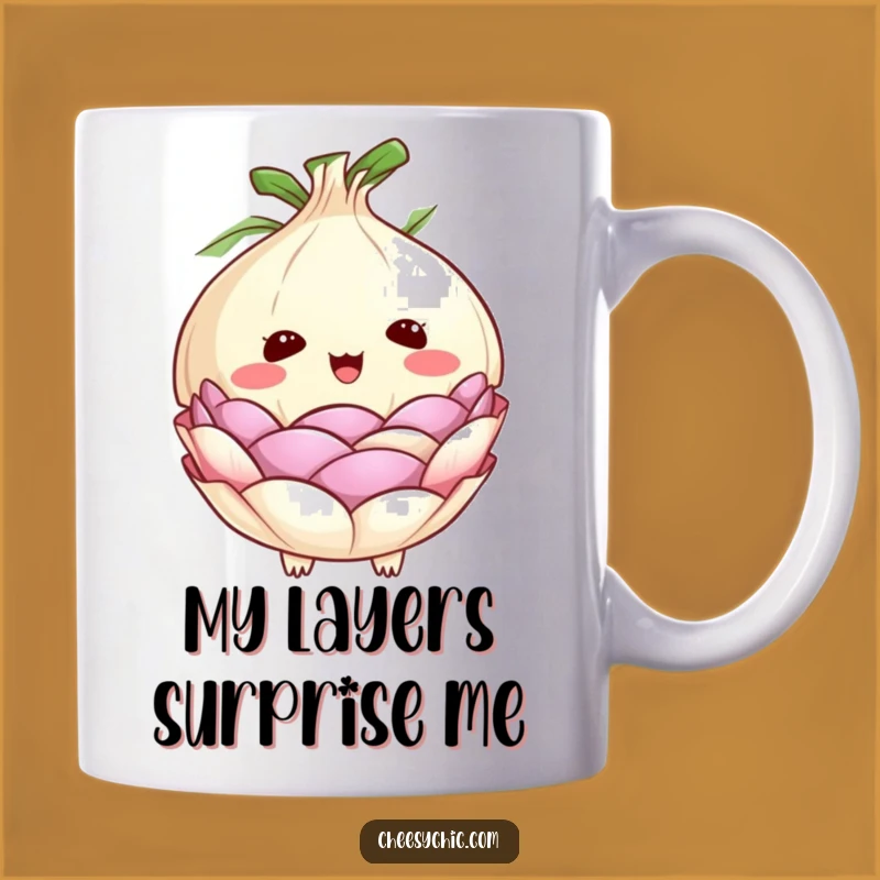 Funny Onion Surprise Mug: Cute Peeling Layers, The Ultimate Funny Gift for Onion Lovers