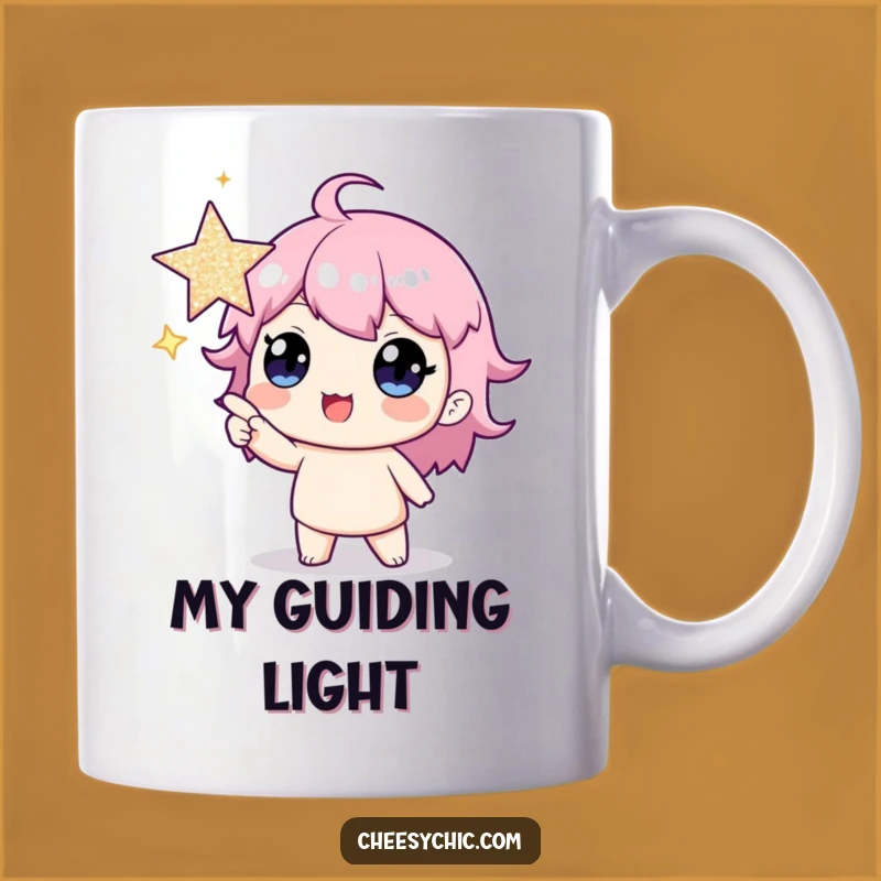 Funny Star Pointer Mug: Gift for Dreamers & Achievers, Cheerfully Pointing Brightly