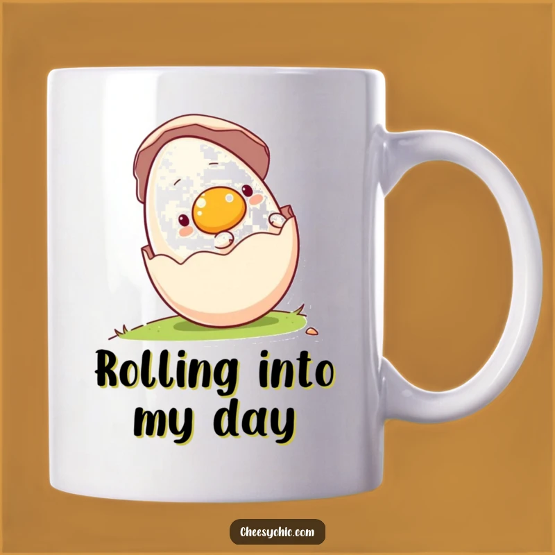 Funny Rolling Egg Mug - Whimsical Adventure Gift for Playful Souls