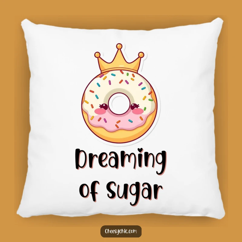 Funny Donut Crown Pillow: Cozy Whimsy for Your Home