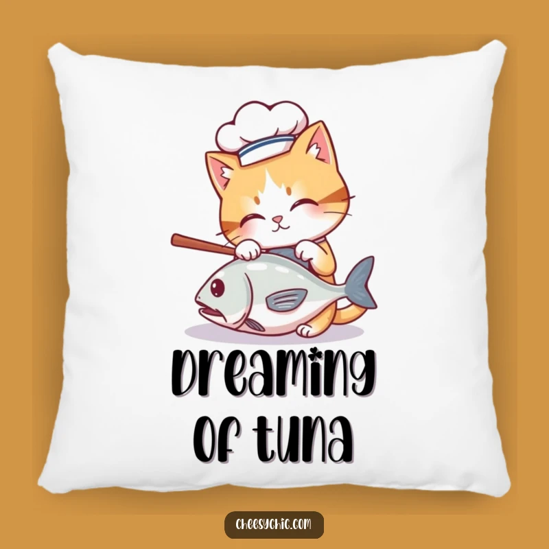 Funny Chef Cat Pillow - Cozy Cushion for the Culinary Curious