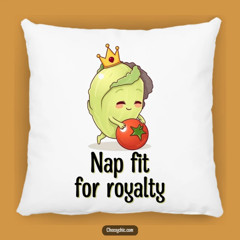 Funny Lettuce King Tripping Pillow: Comfy Comedy for Your Couch
