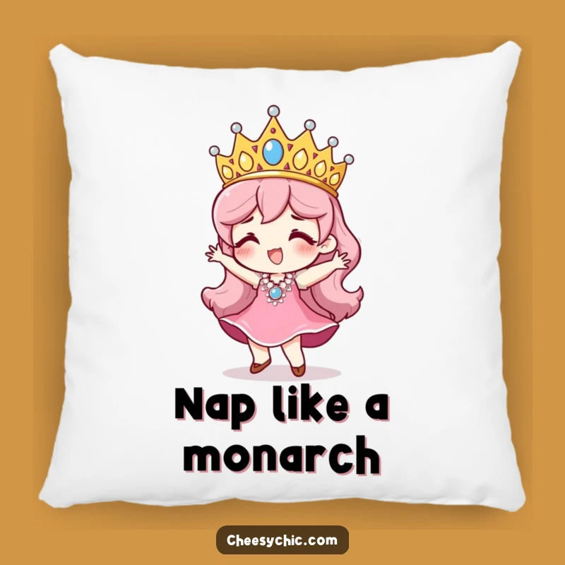 Funny Tiara Dancer Pillow: Sequined Sparkle, Cozy Humorous Accent
