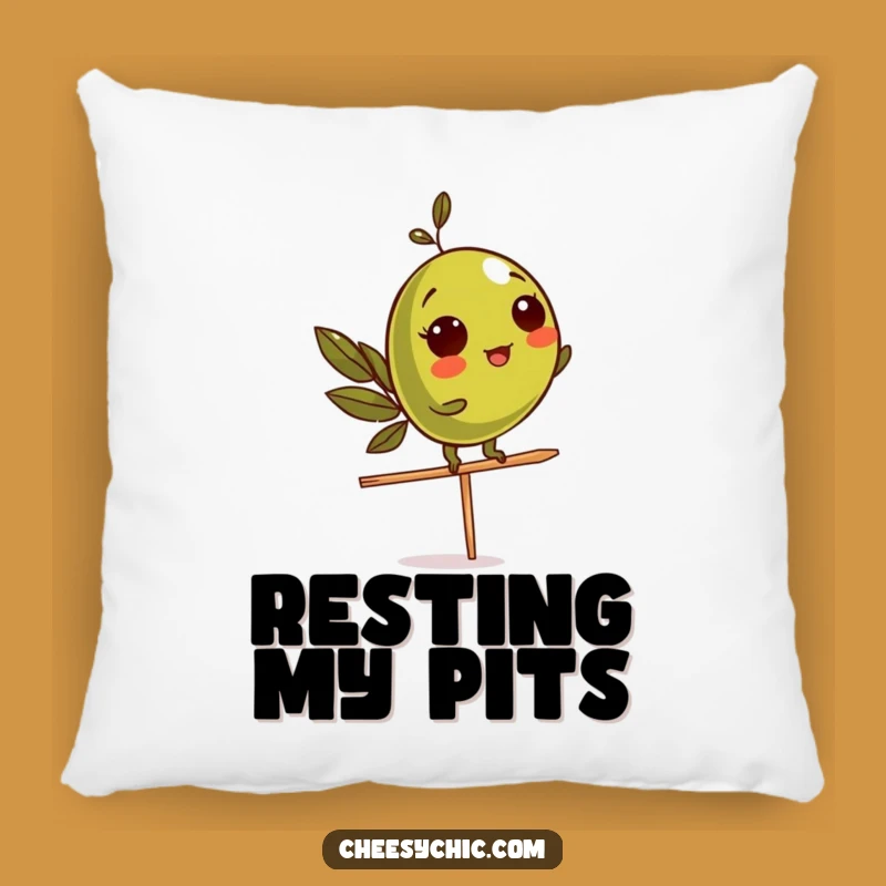 Funny Olive Balance Pillow: Cozy Wits for Your Home