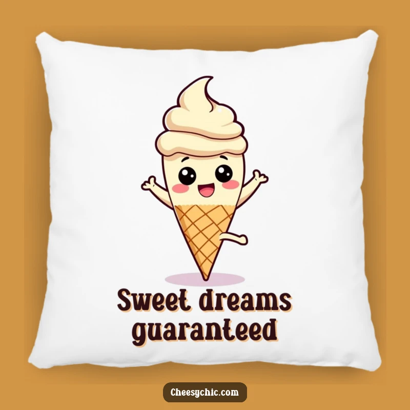 Funny Ice Cream Cartwheel Pillow, a Comfy and Hilarious Decor Piece
