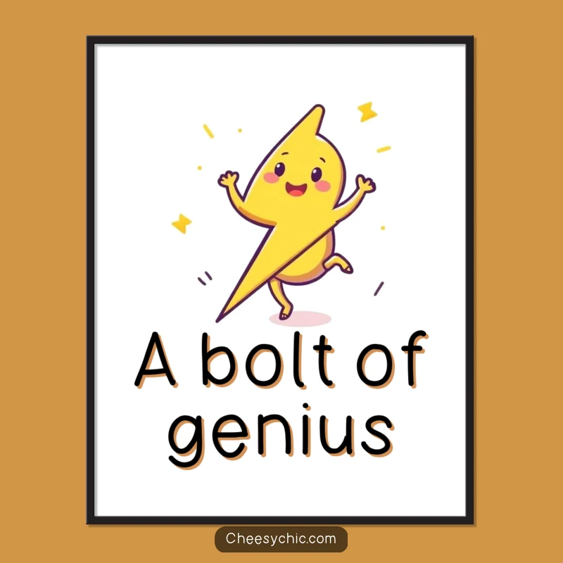 Funny Lightning Bolt Cartwheel Digital Art - Instant Electric Energy for Your Space