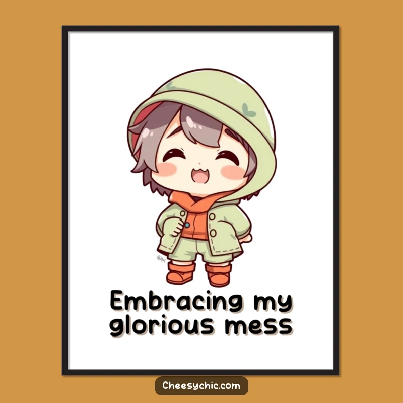 Funny Mismatched Outfit Character Digital Art: Quirky Delight for Your Walls