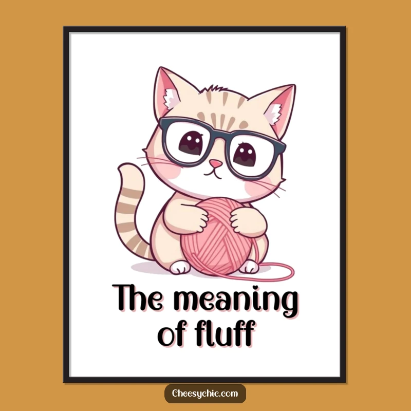 Funny Intellectual Cat Digital Print - Instant Hilarious Wall Art for Cat Lovers