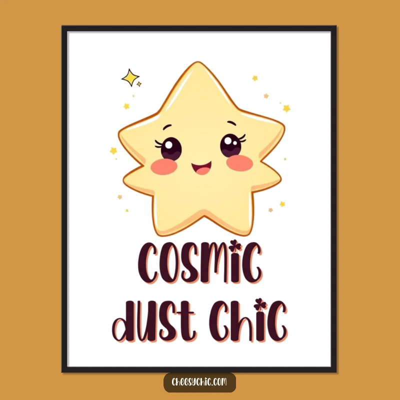 Funny Star Tossing Glitter Digital Art, Instant Hilarious and Playful Decor