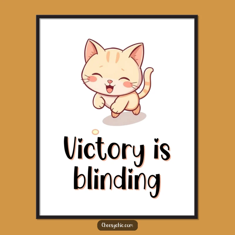 Funny Laser Cat Digital Print - Instant Wall Art of Feline Frenzy