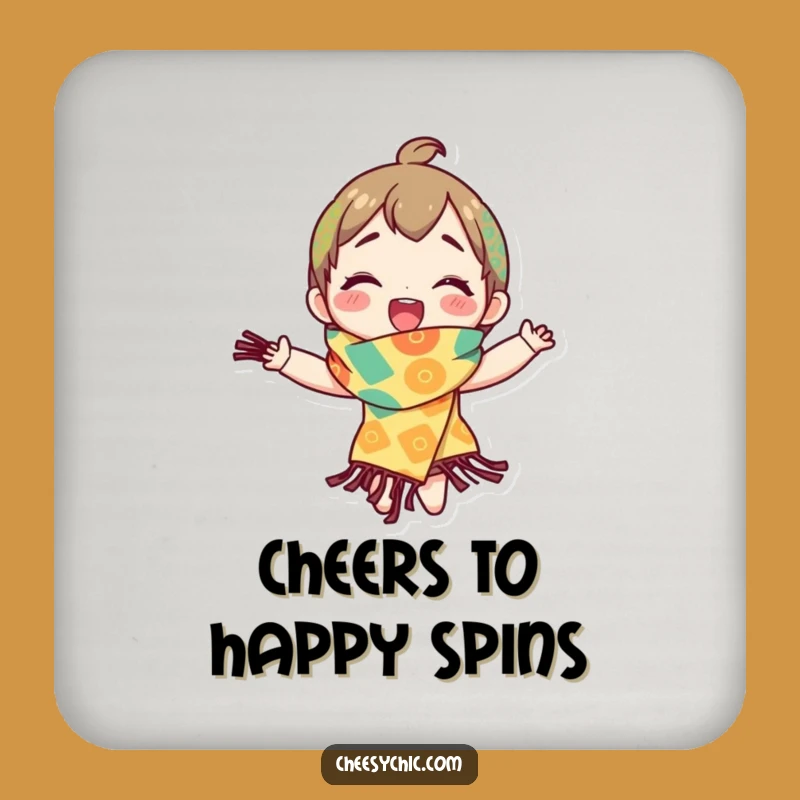 Funny Patterned Scarf Coaster - Hilarious Table Protection with a Spin