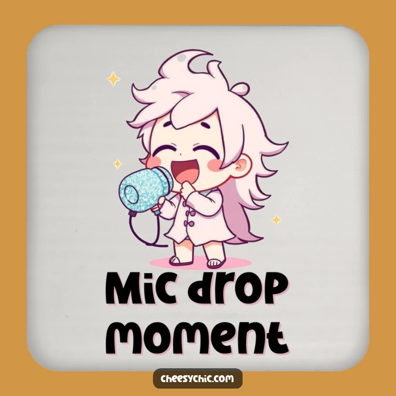 Funny Glitter Microphone Coaster - Hilarious Protection for Tables by Singers