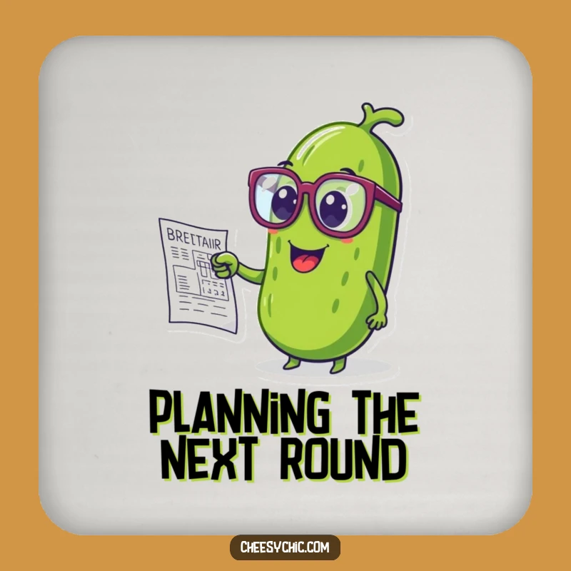 Funny Pickle Genius Coaster: Protect Surfaces With Smart Design