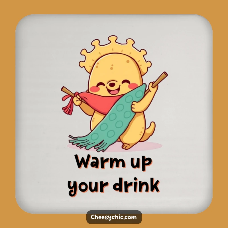 Funny Taco Knitting Drink Coaster: Protect Your Table with This Adorable Crafty Taco