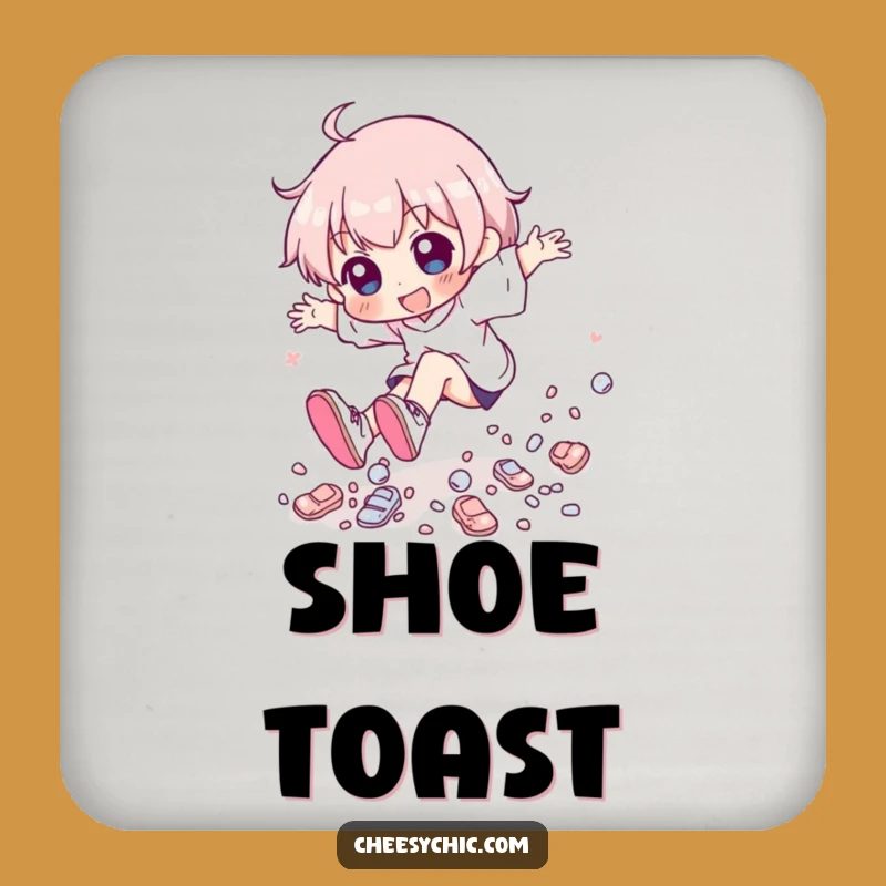 Funny Tripping Shoes Coaster - Humorous Table Protection Gift