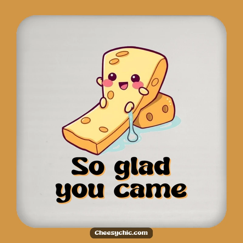 Funny Cheese Waterslide Drink Coaster: Protect Surfaces with Laughs