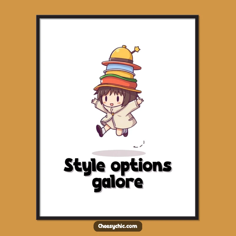 Funny Hat Skipper Poster: Whimsical Wall Art for a Cheerful Vibe