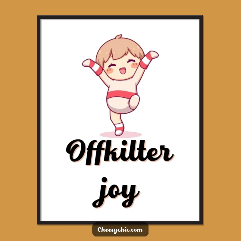 Funny Mismatched Socks Cartwheel Poster: Glee Character Art, Wall Decor Gift