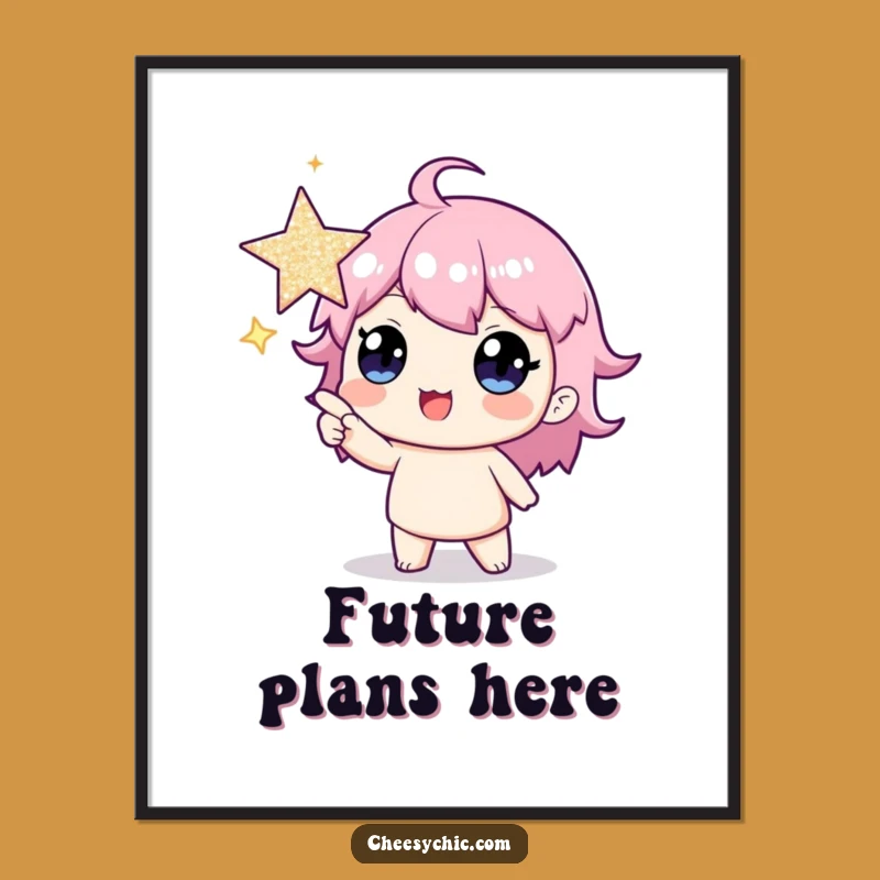 Funny Star Pointing Poster: Motivational Humor for Wall Art