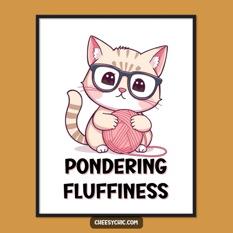 Funny Intellectual Cat Poster - Hilarious Wall Art for Bookish Cat Lovers