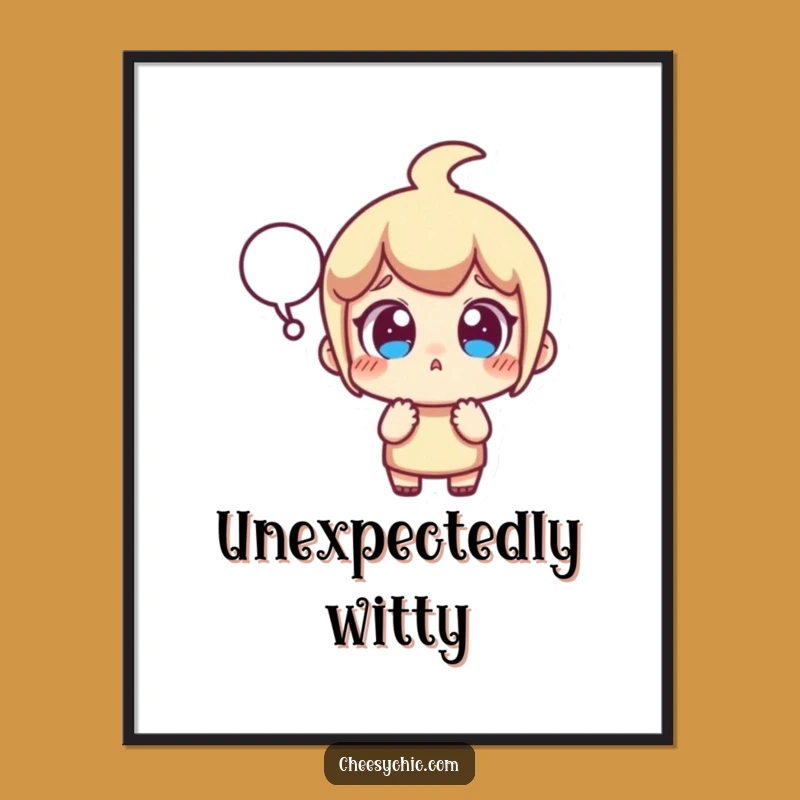 Funny Surprised Character Poster - Add a Hilarious Pop to Your Walls!