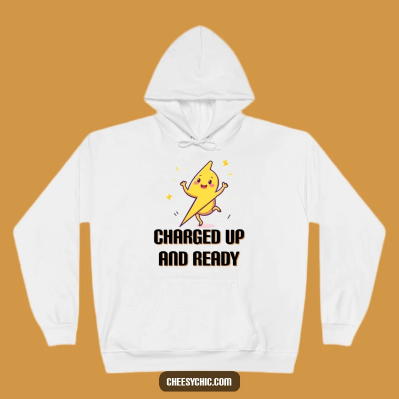 Cozy Funny Lightning Bolt Cartwheel Hoodie - Stay Charged with Celestial Fun