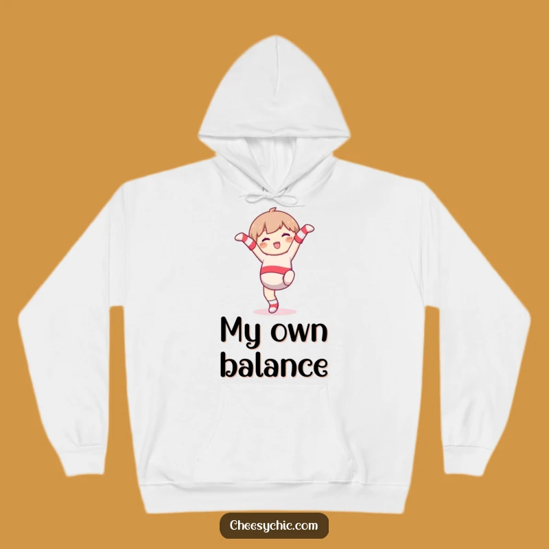 Funny Mismatched Socks Cartwheel Hoodie: Cozy Character Apparel, Gift