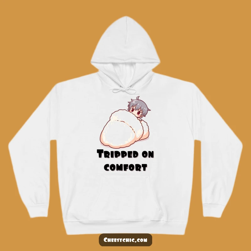Funny Tripping Character Hoodie: Cozy Comedic Fall Comfort