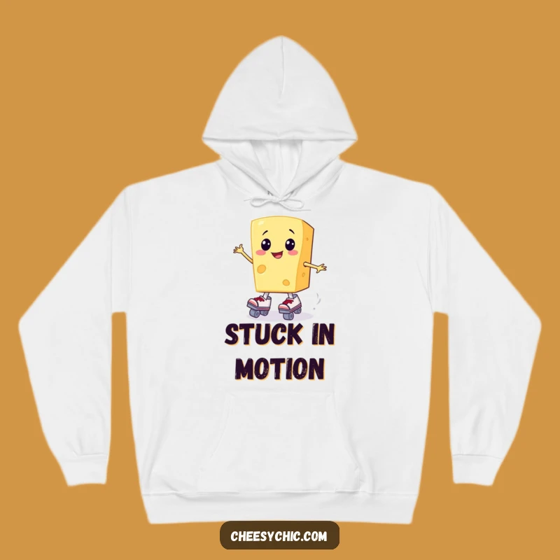 Funny Cheese Skater Hoodie: Cozy Up With Wheely Good Humor