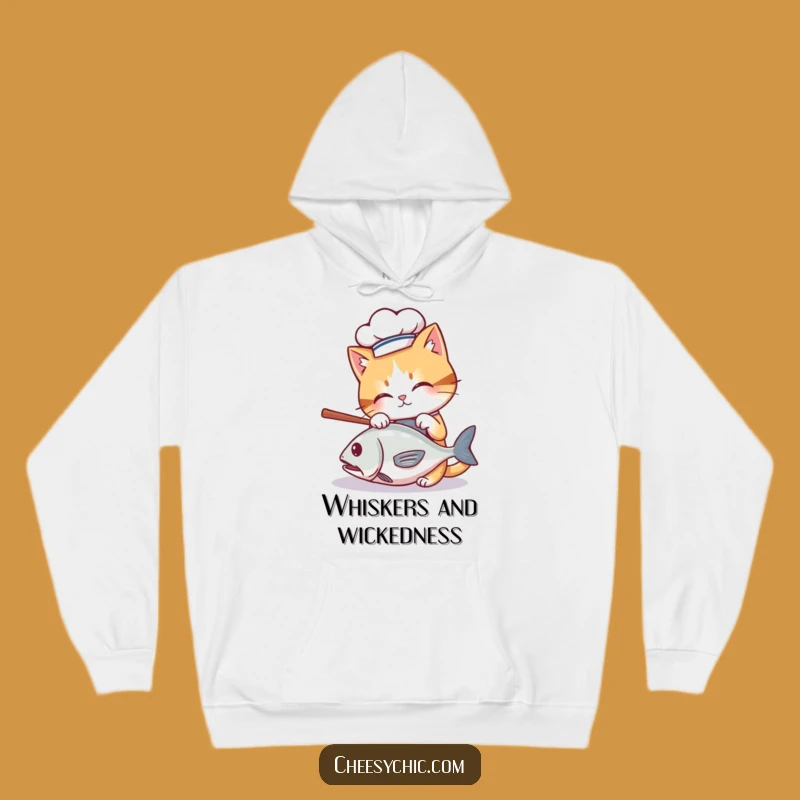 Cozy Funny Chef Cat Hoodie - Warm Up with This Hilarious Culinary Design