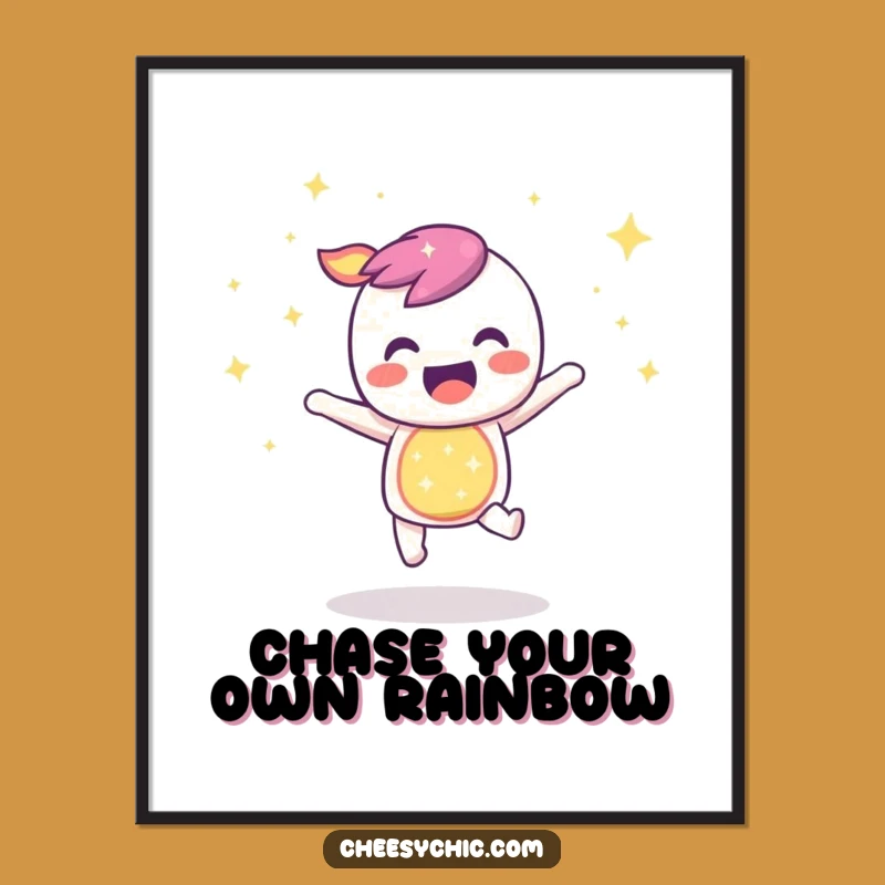 Free Printable Rainbow Wall Art: Funny Joyful Bounce Downloadable Decor for a Happy Space