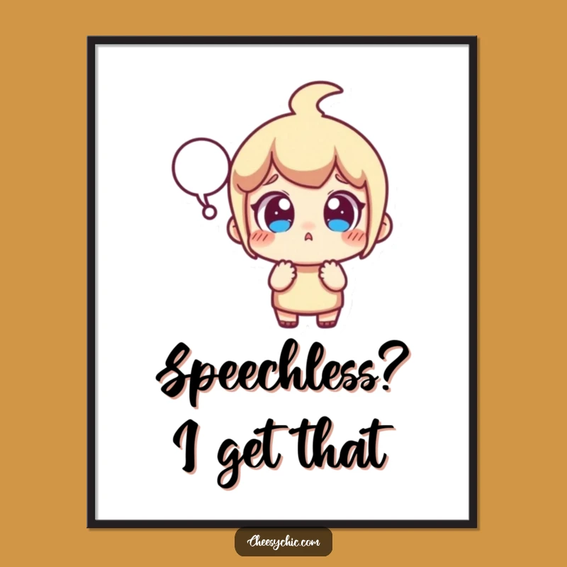 Funny Free Printable Wall Art: Surprised Character Whimsical Decor Downloadable Art