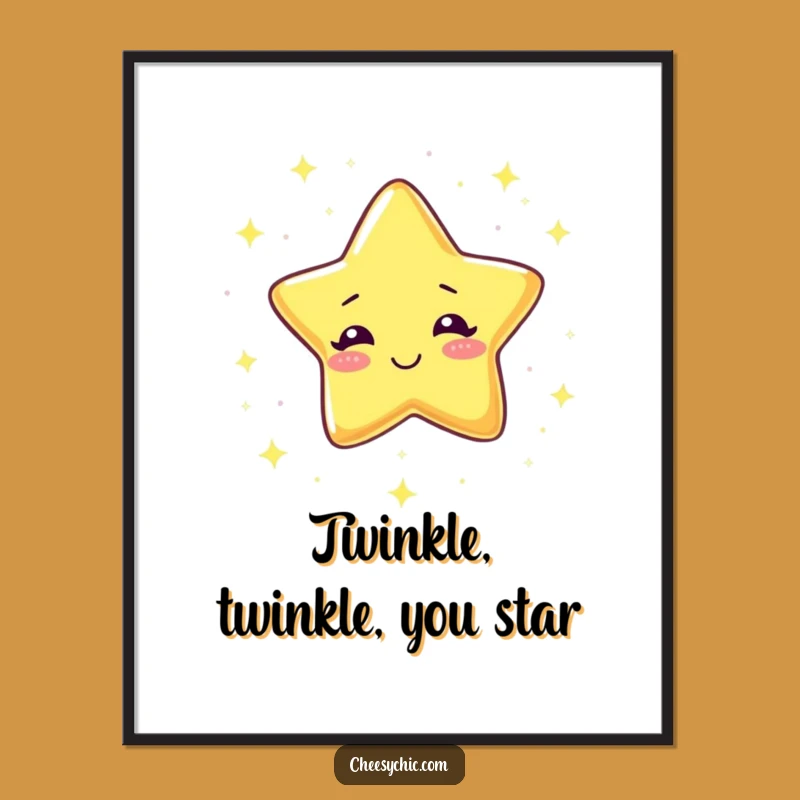 Free Printable Star Wall Art - Giggling Sparkle Downloadable Decor