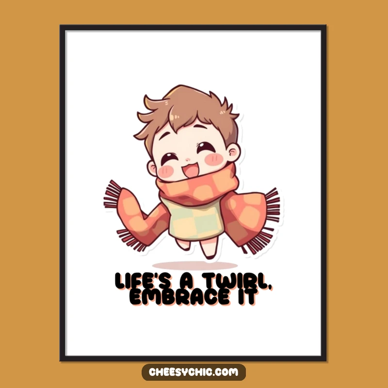 Whirl of Fun Free Printable Wall Art: Scarf Spin Decor, Downloadable Art