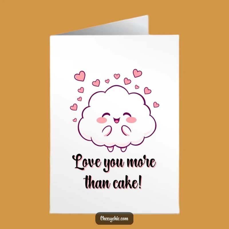 Free Printable Cloud Birthday Card: Funny Heart Rain Downloadable Gift for Loved Ones