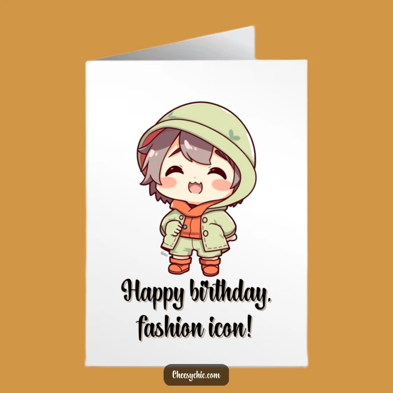 Free Printable Birthday Card: Mismatched Outfit Character Funny Downloadable Gift