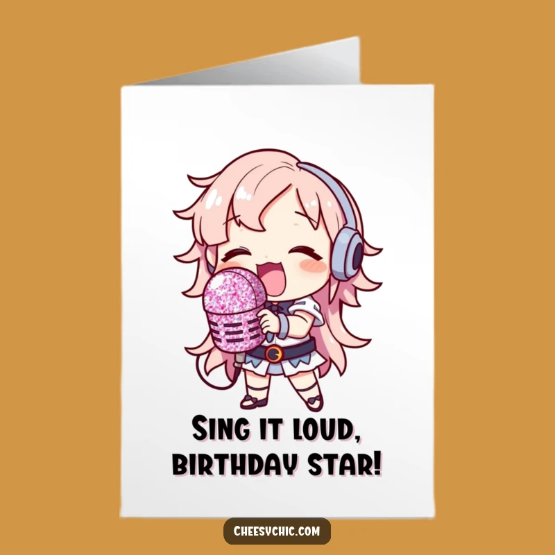 Karaoke King Free Printable Birthday Card: Diva Microphone, Downloadable Gift