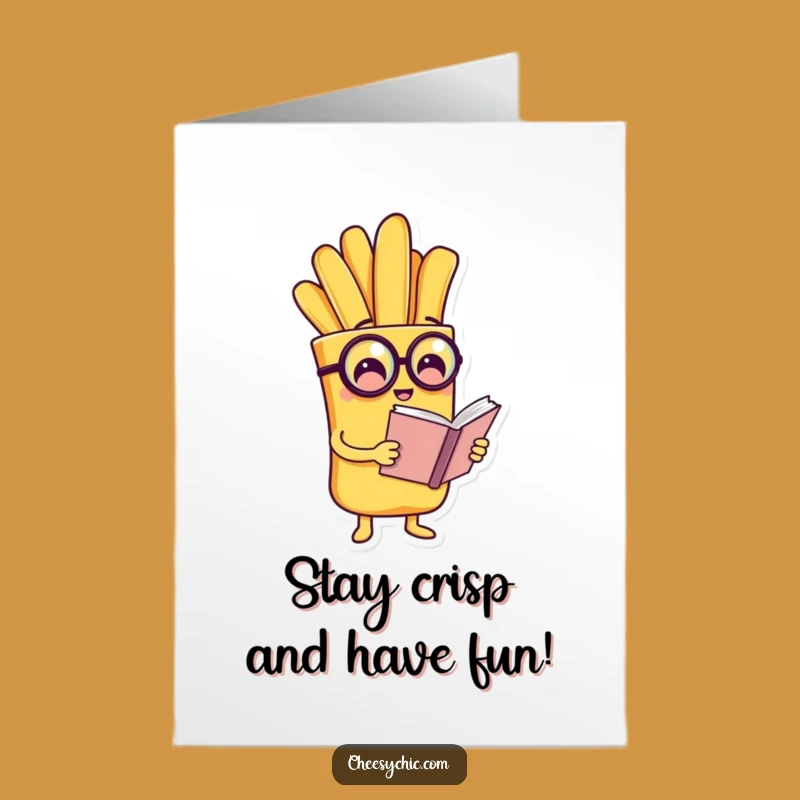 Free Printable Funny Fry Birthday Card - Monocle Reader Downloadable Gift